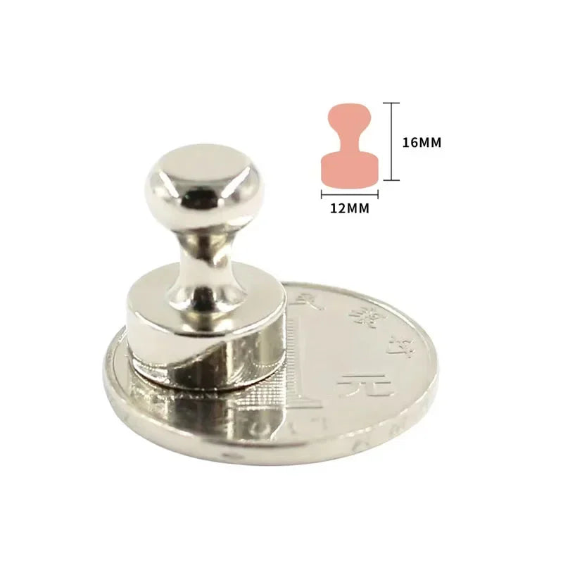5/20pcs Magnetic Pins Neodymium Magnetic Thumbtacks for Whiteboard Cone Super Strong Fridge Pushpin Magnets Home Storage Tools