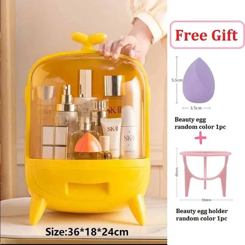 Cosmetic Storage Box Home Large Capacity Desktop Dustproof Dressing Table Lipstick Skin Care Luxury Storage Box Makeup Organizer