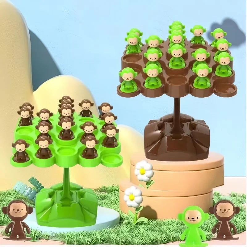 1PC Creative Balancing Tree Toy Digital Monkey Balance Scale Educational Number Board Game Adult Learning Party Toys