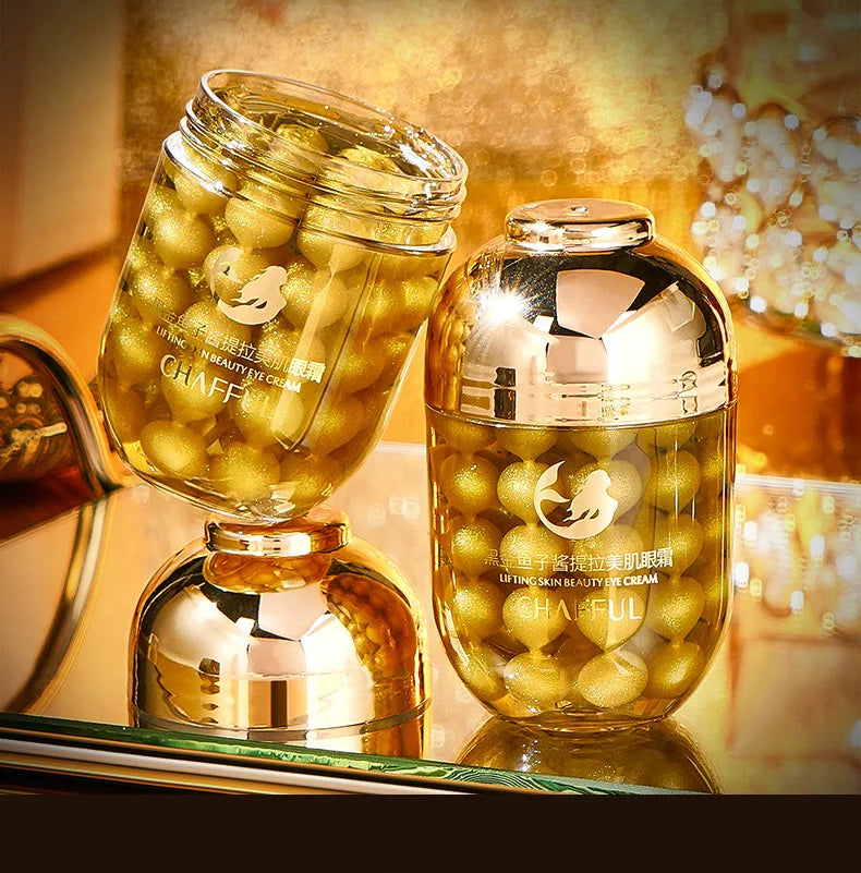 24k Black Gold Caviar Eye Cream Anti Dark Circles Eye Bags Firming Anti Aging  Moisturizing Eyes Skin Care For All Skin Types