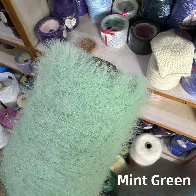 Long Hair  Fur Yarn 500g Simulation Smooth Soft Non Shedding Woolen Sweater Hat Yarn for Hand Knitting Winter Fashion