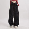 Y2K Cargo Pants Women Low Waist Sweatpant Side Streetwear Vintage