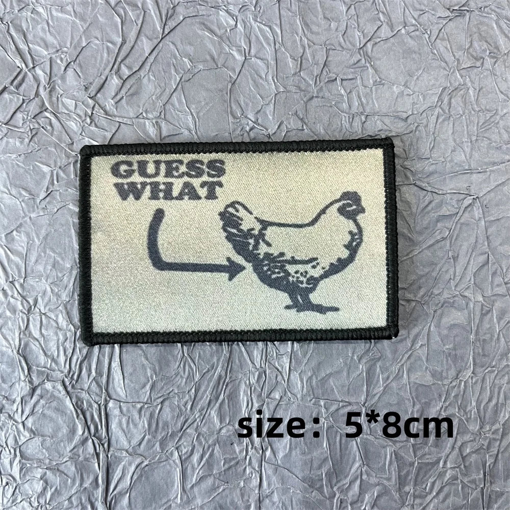 Funny Patch on Clothes Printing Stickers Tactical Equipment Military Accessory Hook and Loop Patches Backpack Appliques