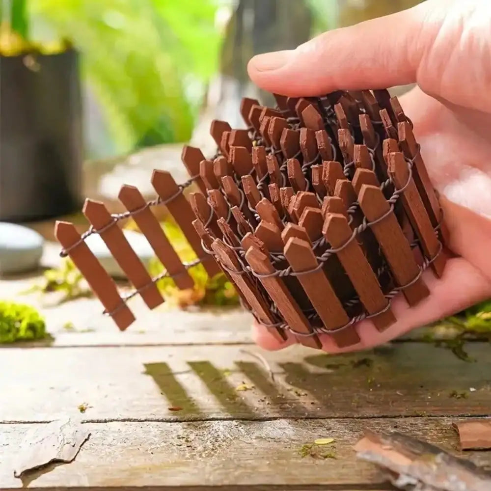 1PC Mini Wooden Fence Miniature Fence For Fairy Garden