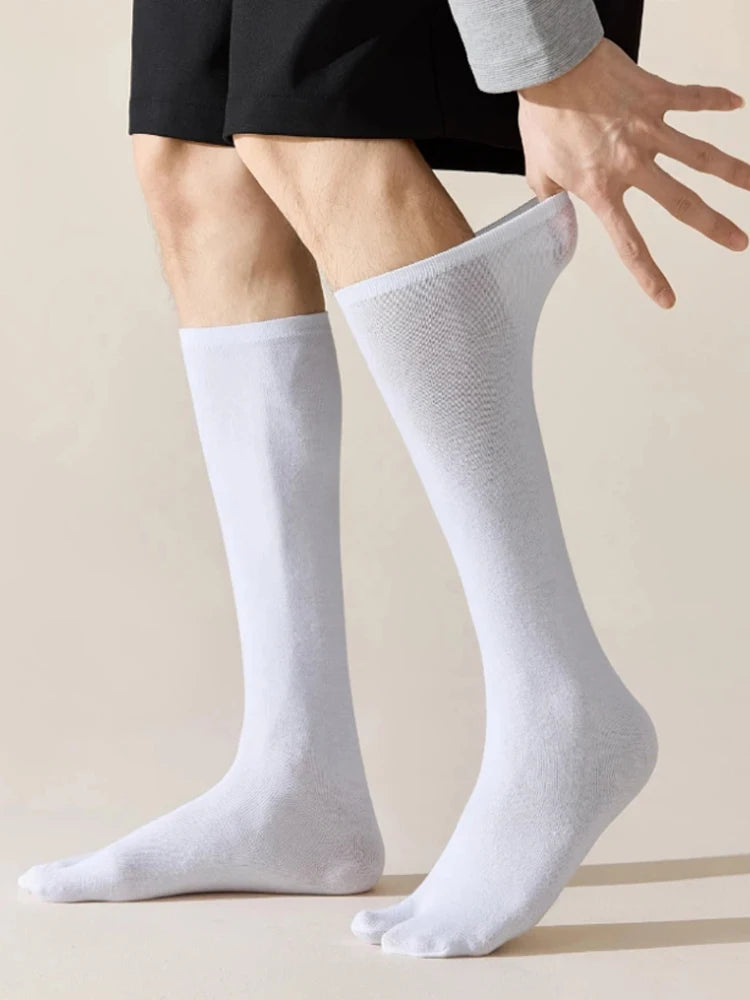 2/4Pairs Man Socks Comfortable Soft Fashion Tabi Toe Socks  Summer Two Finger Socks Kimono Flip Flop Sandal Split Tabi Toe Sock