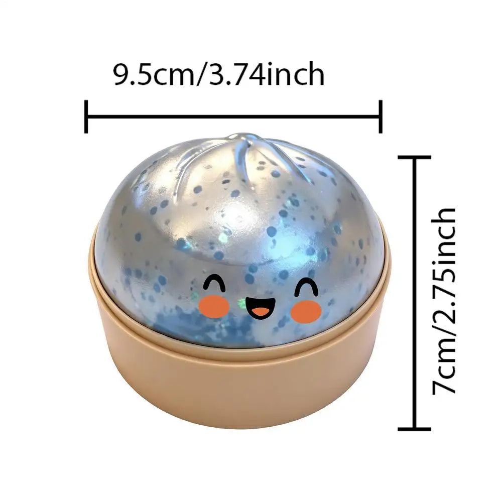 Colorful Bun Sensory Balls Giant Rainbow Dumpling-Shaped Stress-Relieving Ball Rare Pink Glittering Dumpling Soft Squeeze Toy