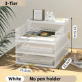 Metal Mesh Desk Organizer Box Office A4 Paper Organizer Document File Letter Book Pen Brochure Filling Tray Rack Shelf Carrier