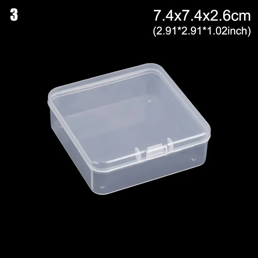 1pc Small Plastic Home Items Sundries Organizer Case Transparent Storage Box Jewelry Beads Container Fishing Tools Storage Box