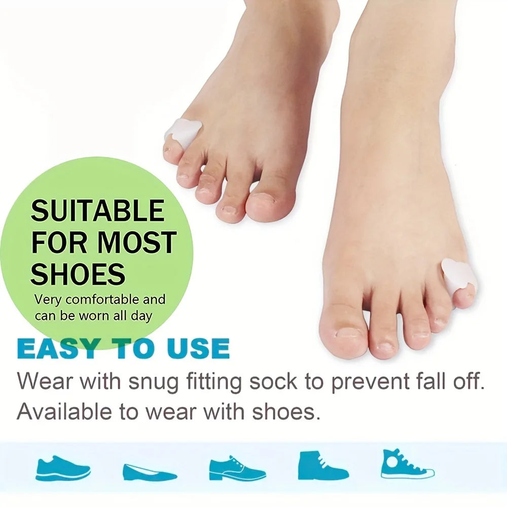 Toe Separators for Daily Use, Little Toe Cushion, Gel Soft Toe Spacer Pads for Women & Men