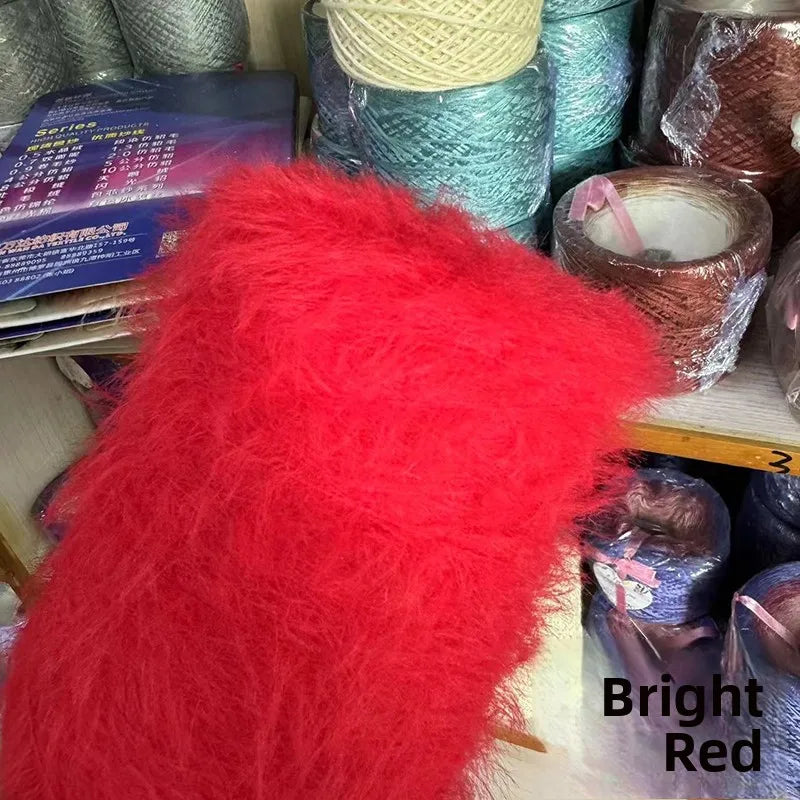 Long Hair  Fur Yarn 500g Simulation Smooth Soft Non Shedding Woolen Sweater Hat Yarn for Hand Knitting Winter Fashion