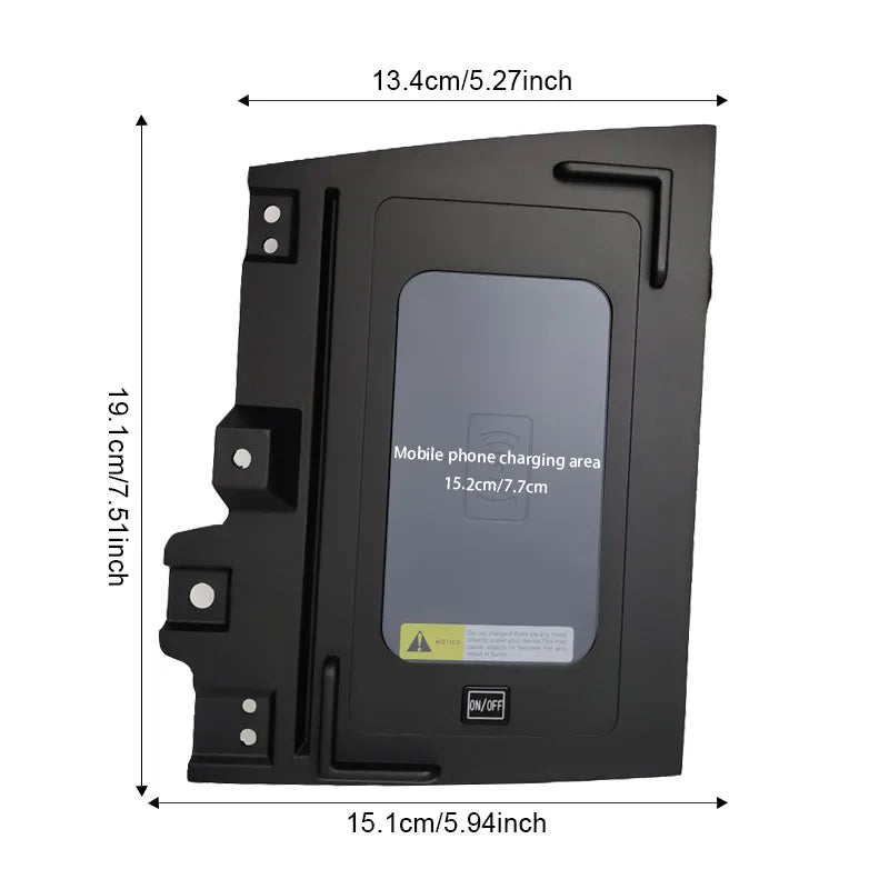 Car Wireless Charger For Hyundai Creta 2022-2024 Accessories 15w Fast Phone Charging Plate Adapter Interior Modification Parts