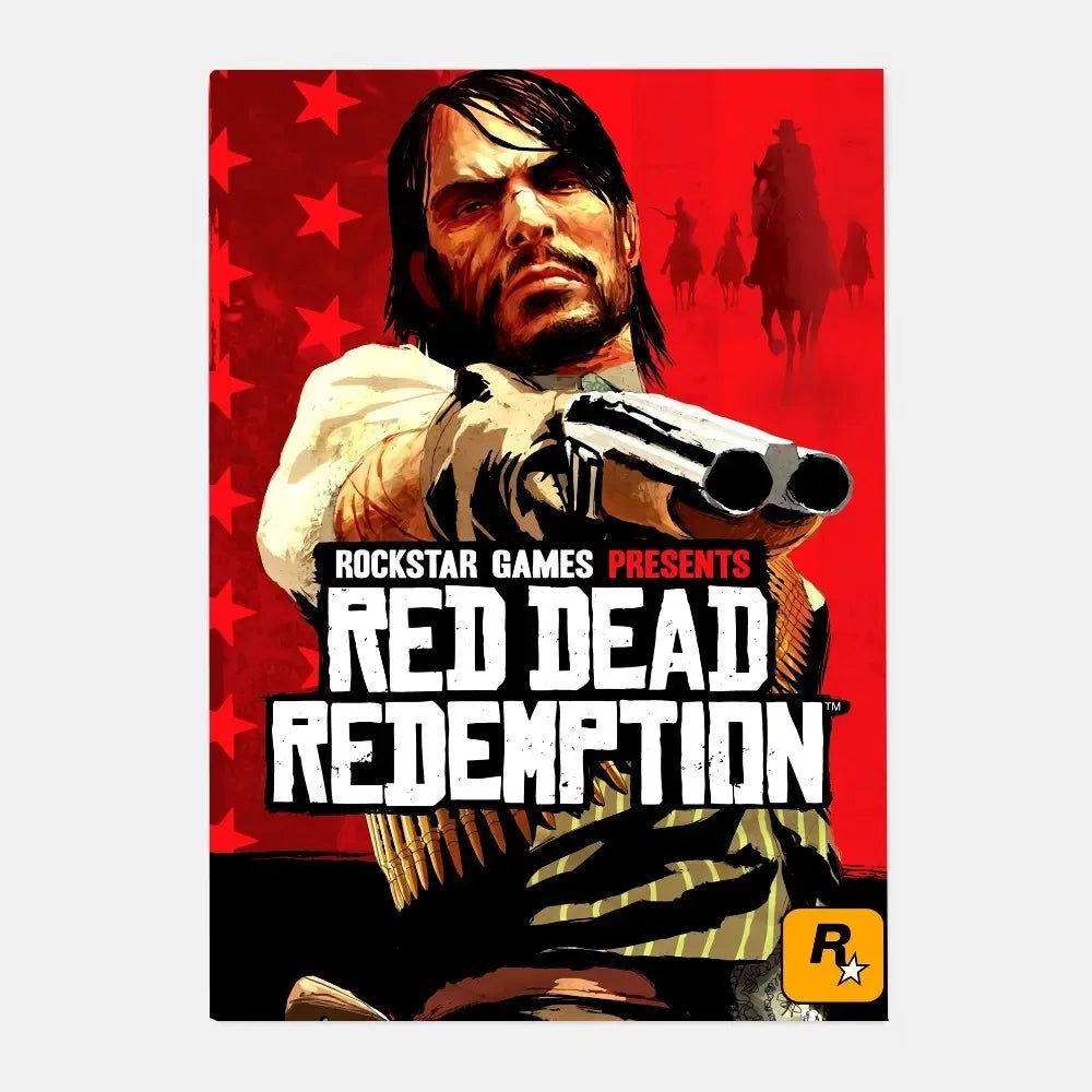 Game R-Red Dead Redemption 2 RDR2 Poster HD art canvas painting home living room bar decoration