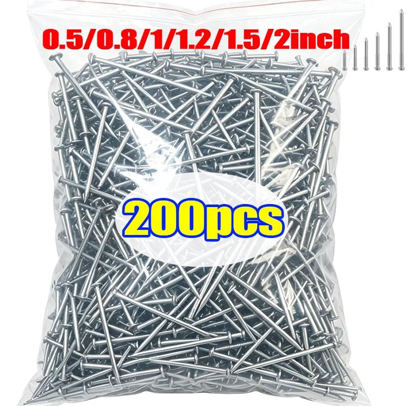 Stainless Steel Flat Head Woodworking Extended Hardware Nails Rust