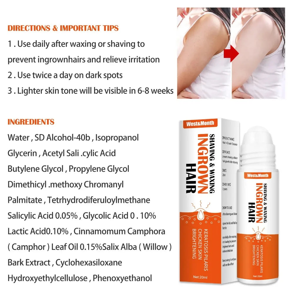 Ingrown Hairs Treatment After Shave Repair Serum Solution Dark Spot Reduce Redness for Vanish Pfb Skin Care Prevent Razor Bumps
