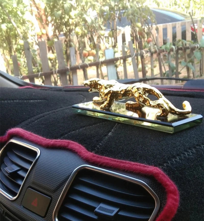 Home Decor Leopard Figurine Resin Animal Panther Statue Car/ Office Room Decor Art Crafts Sculpture Mascot Ornament