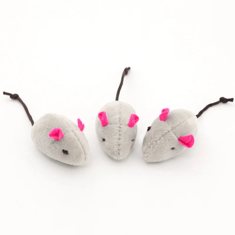 3-200 Pcs Rattle Cat Mouse Toys Also Prefilled Catnip