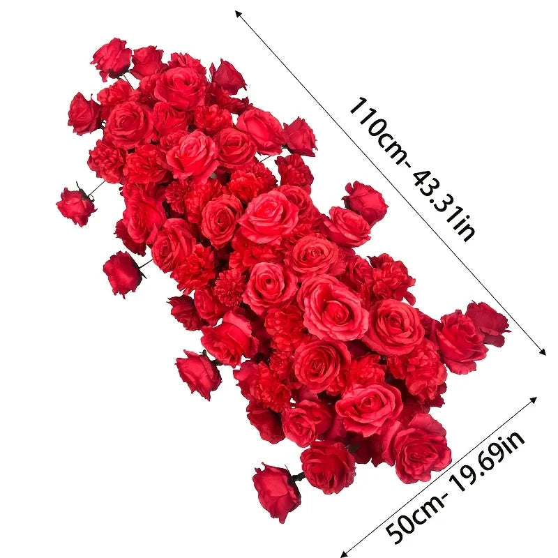 [romantic Rose Flower Arch] Elegant Red Artificial Rose Flower