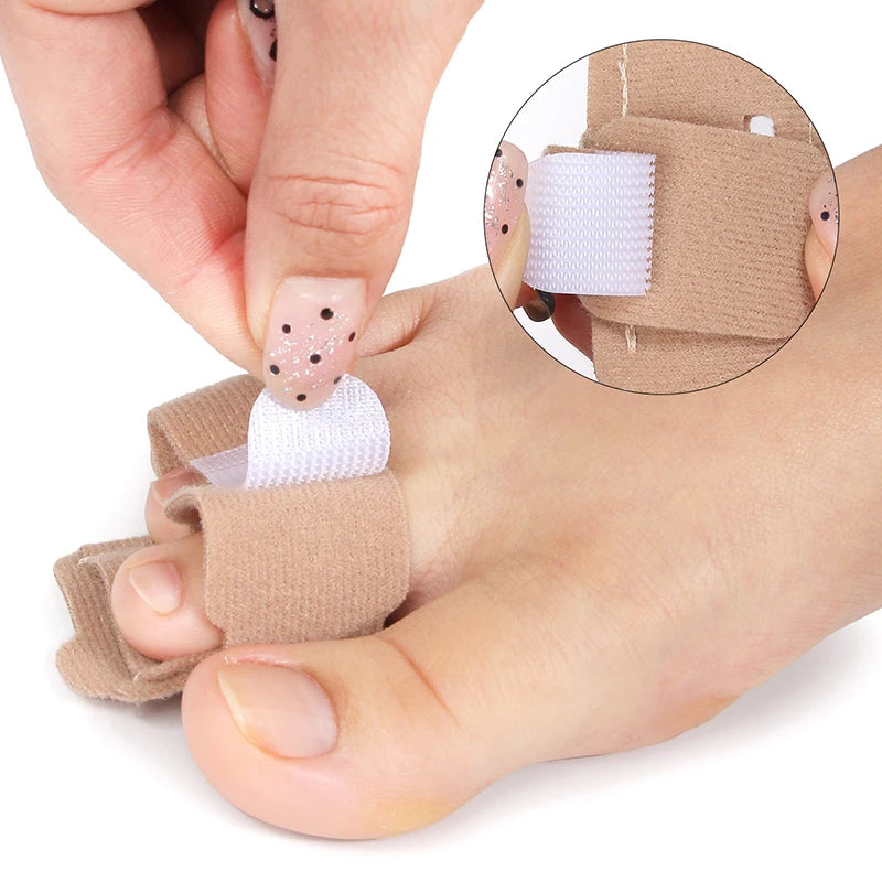 Hammer Toe Straightener Toe Splints Bandages For Correcting Hammertoe Crooked & Overlapping Toes Protector