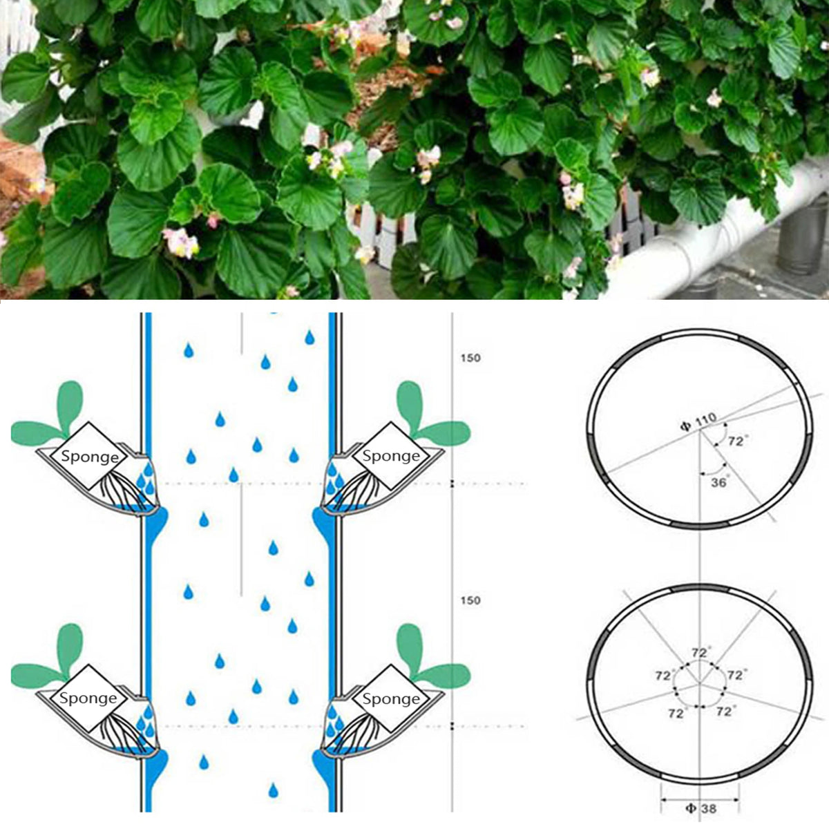 Hydroponic Lita Fruit and Vegetable Hydroponic Planting System Garden Hydroponic Soilless Device Alloy Multi-Tooth Drill