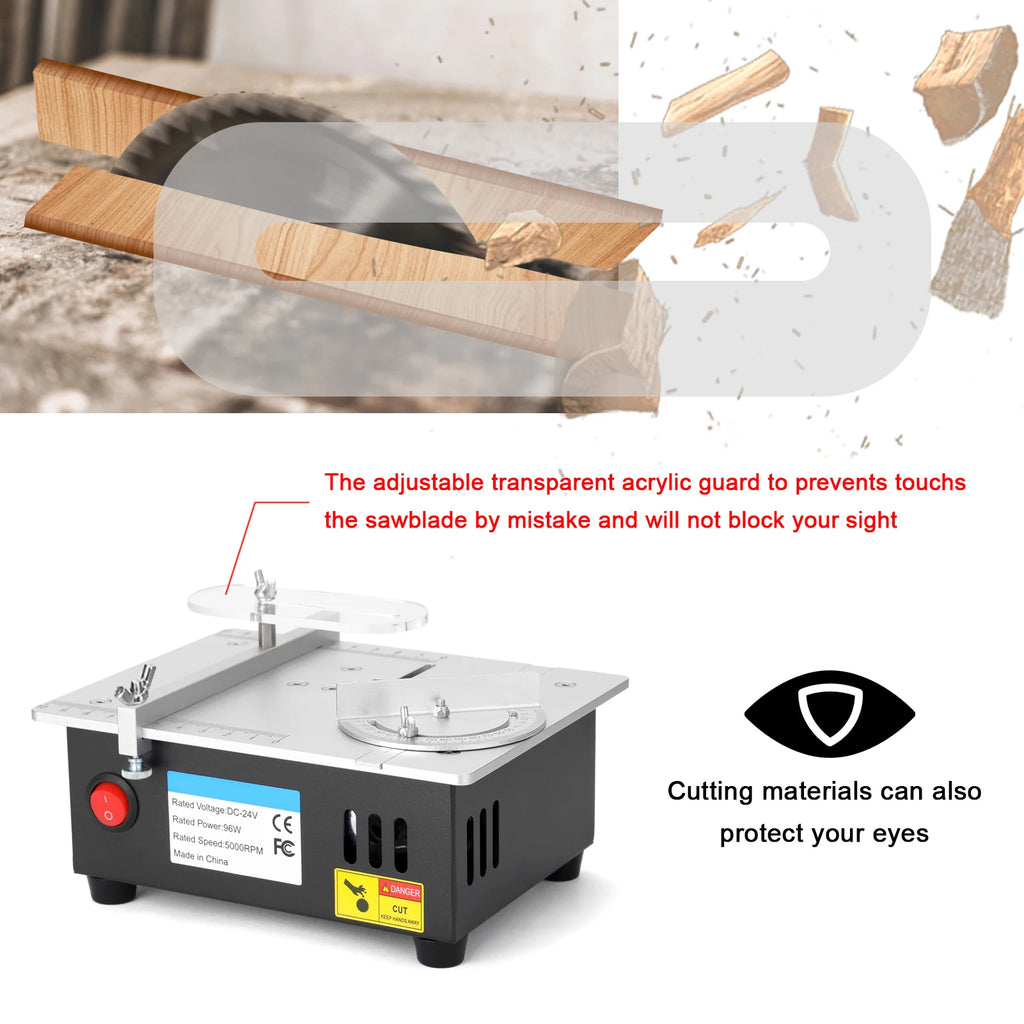 Mini Electric Table Saw 96W 5000RPM Bench Saw Small Household DIY