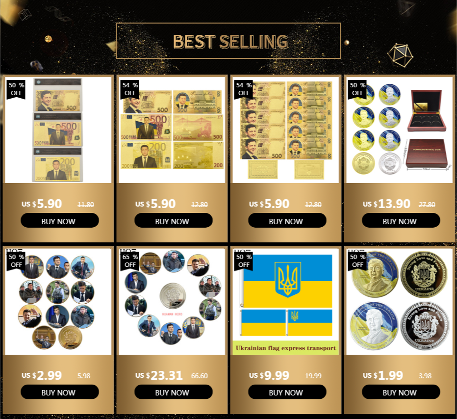 2022 Ukrainian Presidential Challenge Coin Zelensky War Coin Embossed Three-dimensional Commemorative Coin Collection Gift