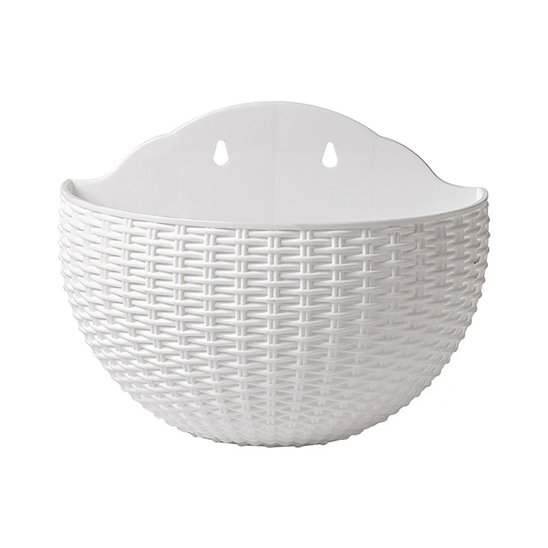 Flower Pot Exquisite Wall-mounted Plastic Wall Hanging Basket Flowerpot For Outdoor Garden Balcony Planter Bucket Home Decor New