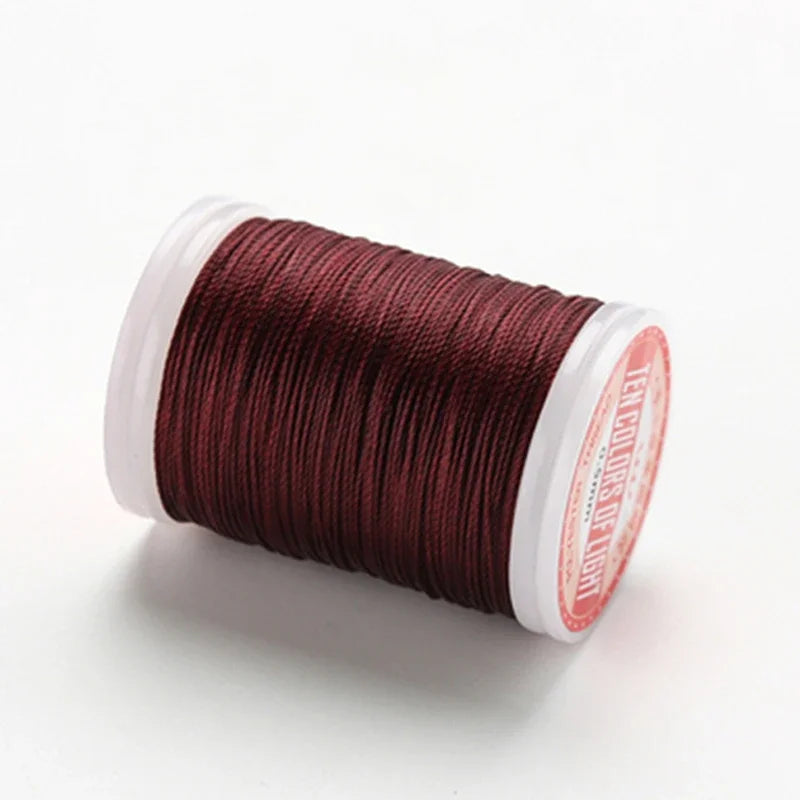 hilo elástico costura Waxed Thread Accessories Leather Craft Sewing Thread Round Waxed Thread Polyester Cord Wax Coated Strings
