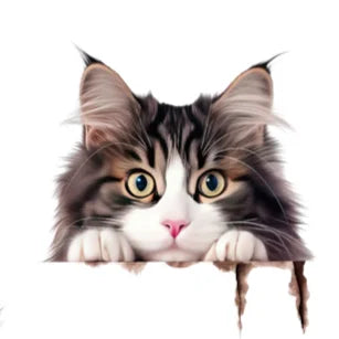 Cat Peeping Wall Stickers Living Room Children Bedroom Home Decoration DIY Cartoon Animal Wallpaper Removable Vinyl Decals