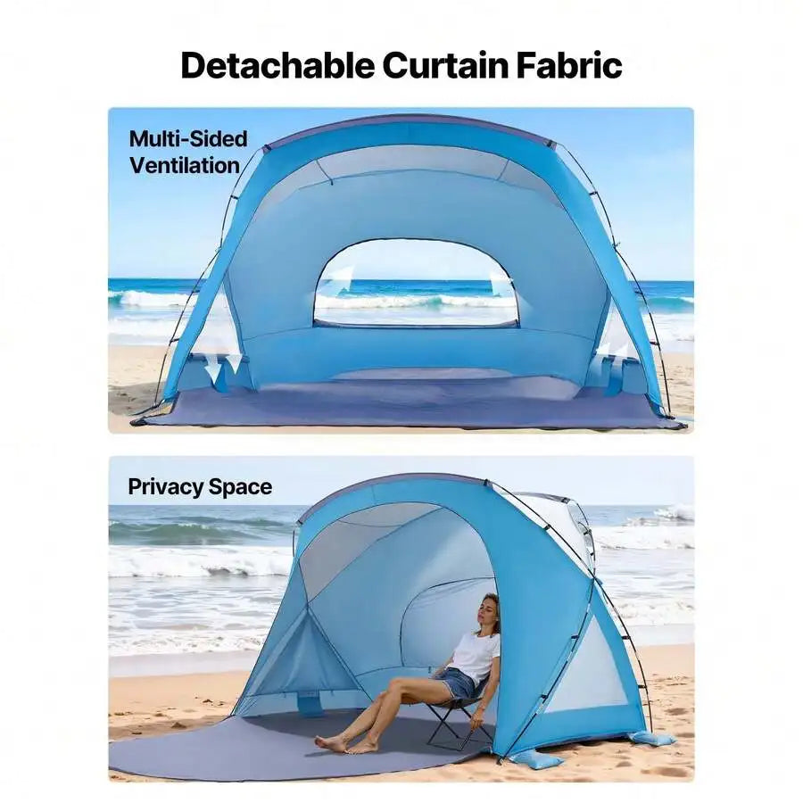 Beach Tent Sun Shelter For 6 Person
