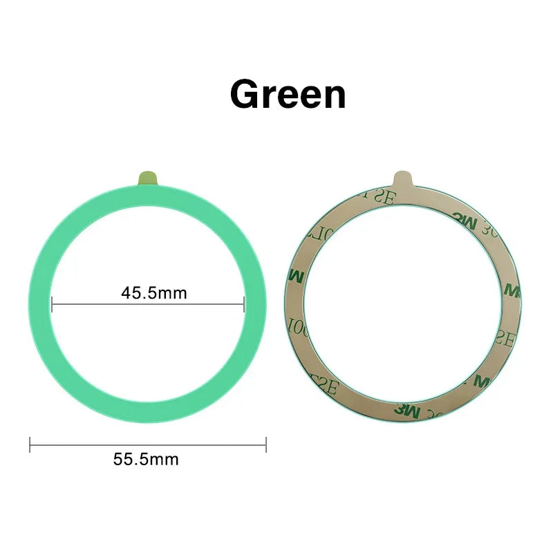 Colourful Silicone MagSafe Metal Ring Universal Sticker Support Wireless Charger Magnetic Patch Sheet for IPhone 12-17 Series