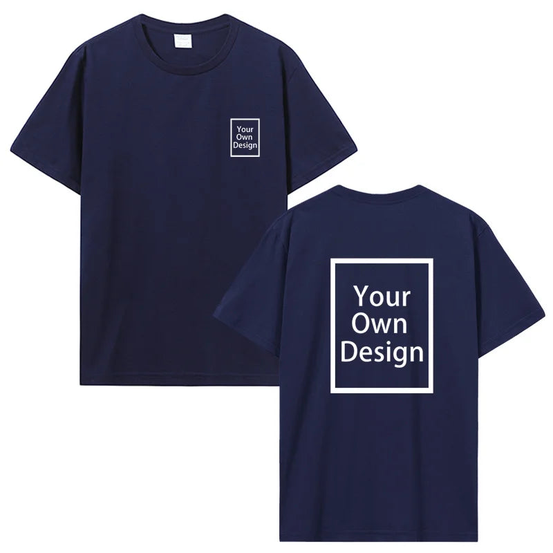 Custom Cotton Customized Print Short Sleeve T Shirt Summer