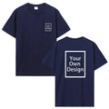 Custom Cotton Customized Print Short Sleeve T Shirt Summer