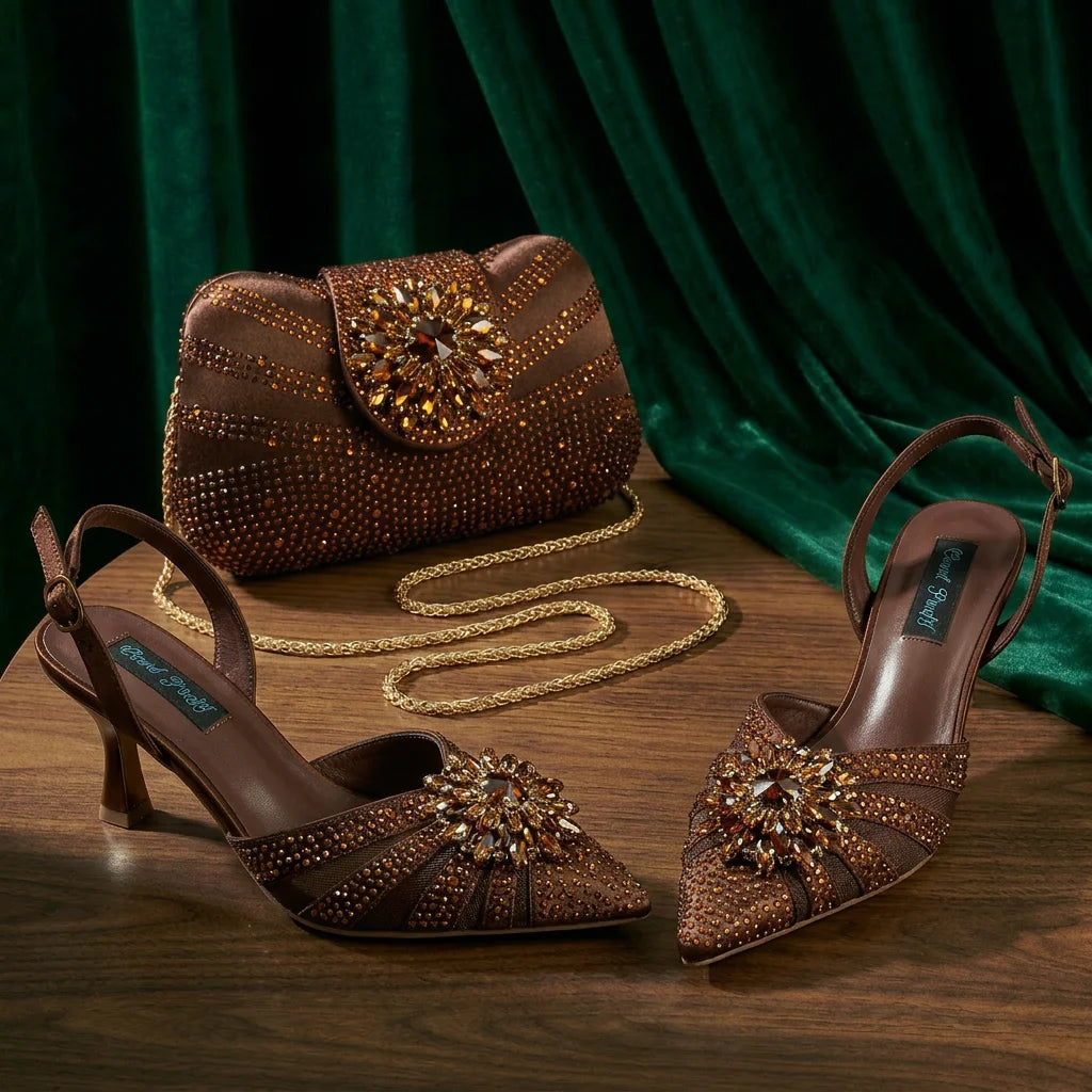 Italian Pumps and Bag To Party INS Style Pointed