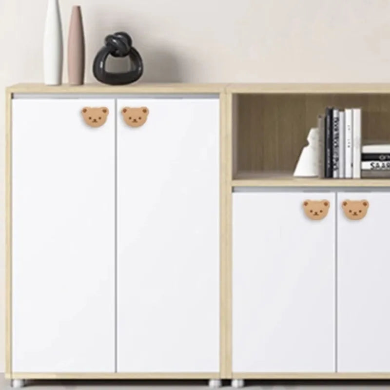 Wooden Children's Cabinet Handle Wall Hooks Furniture Handles for Cabinets and Drawers Door Knobs Kitchen Wardrobe Door Handles