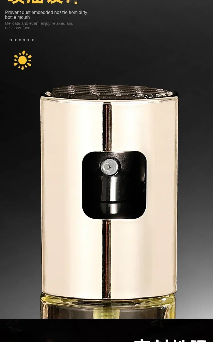 New Stainless Steel Oil Dispenser Glass Silicone Wrap Grill BBQ Sprayer Pot Gravy Boats Tools for Cooking Olive Oil Spray Bottle