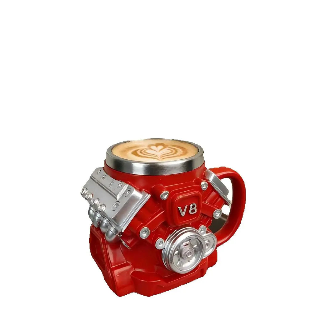 V8 Engine Coffee Cup | Unique Gift for Car Guys, Dads & Mechanics