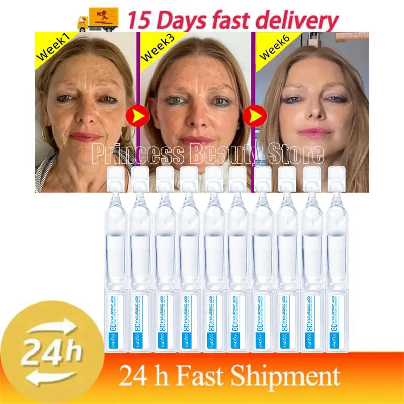 Hyaluronic Acid Instant Wrinkle Remover Essence Fade Fine Lines Face Serum Anti Aging Firming Lifting Whitening Korean Skin Care