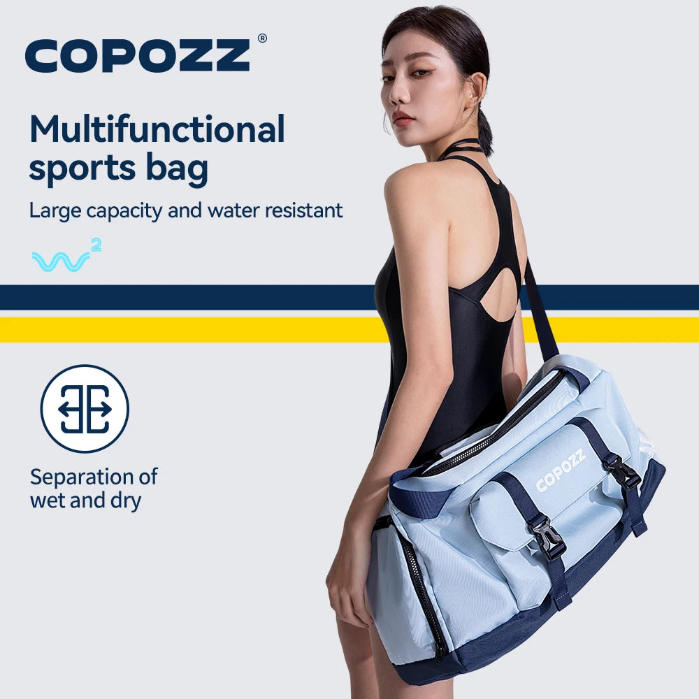 Copozz Sports Gym Bag 30L with Shoes Compartment Waterproof