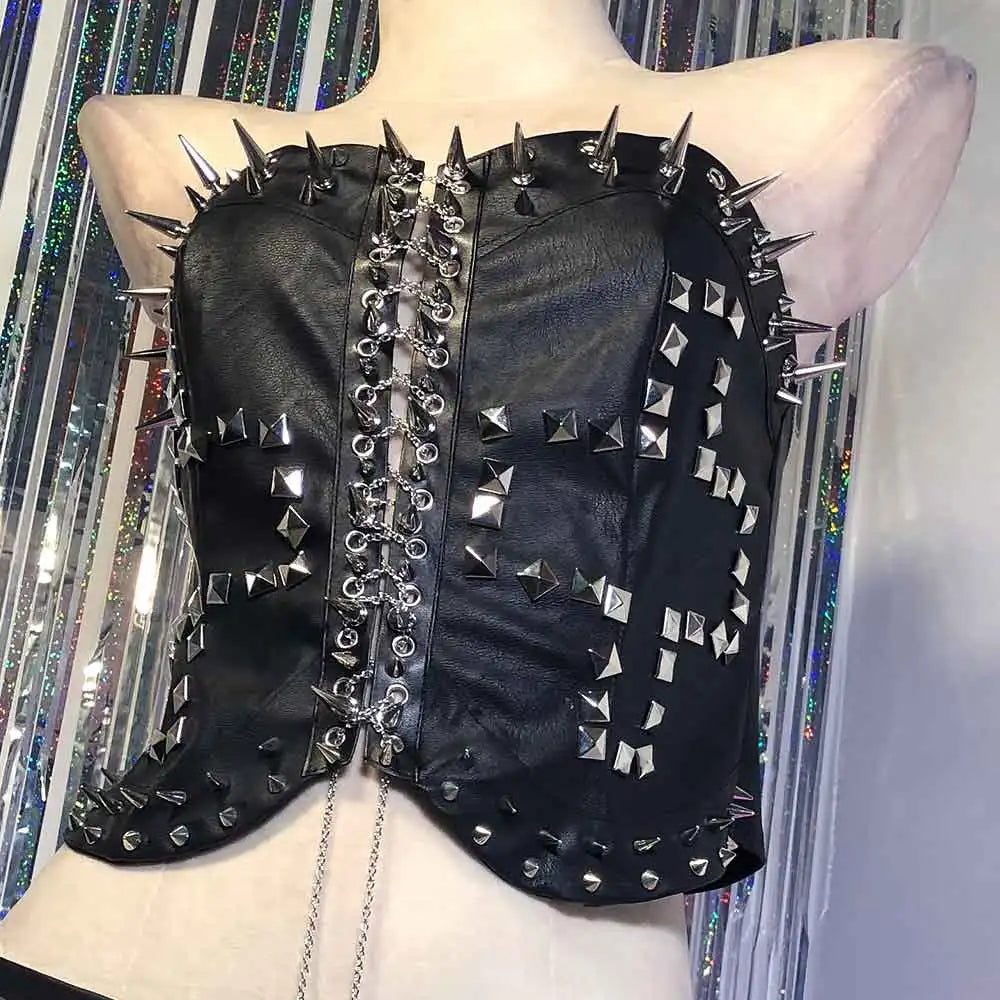 Emo E-Girls Y2K TOPS Grunge Glitch Core Trendy Teen Goth Punk Rock