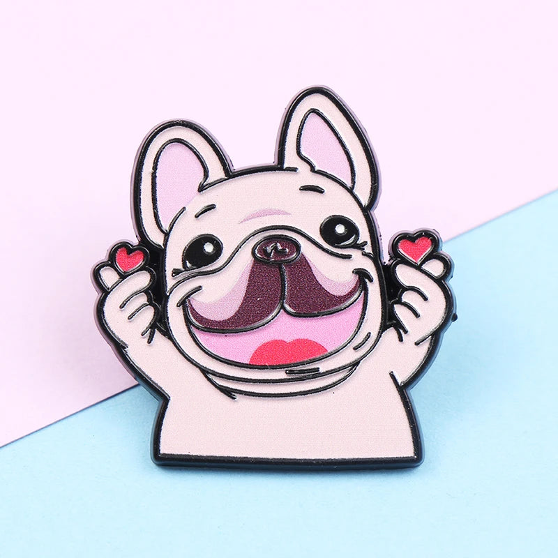 Cute Animal Series Enamel Brooch Alloy Pin Cartoon Kawaii Capybara Cat Dog Duck Pet Backpack Lapel Badge Jewelry Gift for Kids