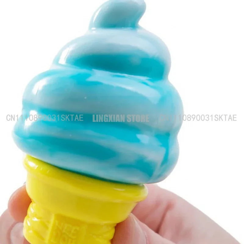 Ice Cream Shaped Decompression  Needoh Nice Cream Cone Surprise Stress Relief Squeeze Party Gifts Ornaments
