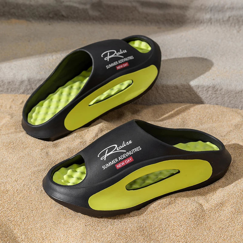 Summer Men's Massage Slippers Indoor Outdoor Sandals Beach Men