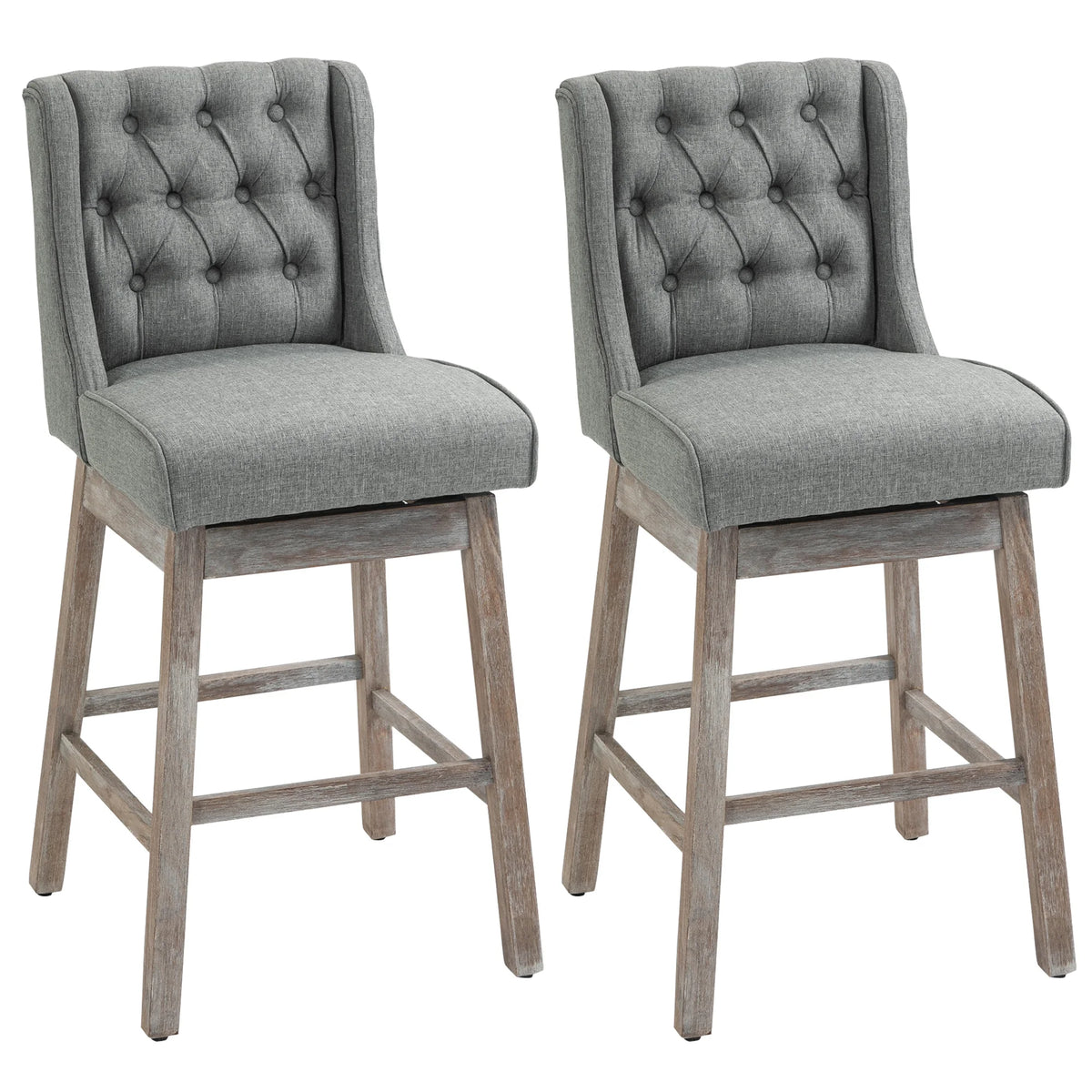 HOMCOM Bar Stools, Set of 2