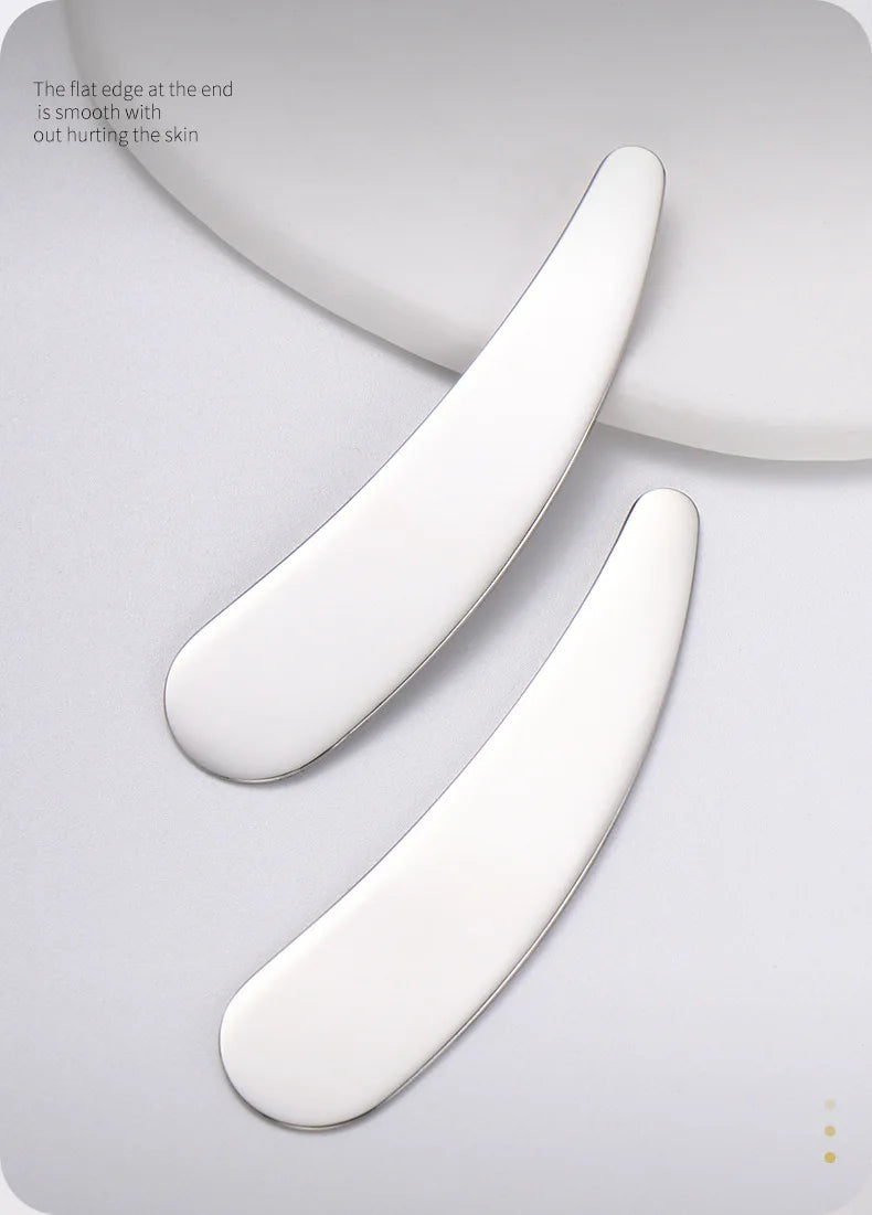 Crescent Moon Shape Face Cream Spoon 304 Stainless Steel Facial Mask Spoon Beauty Skin Care Tool