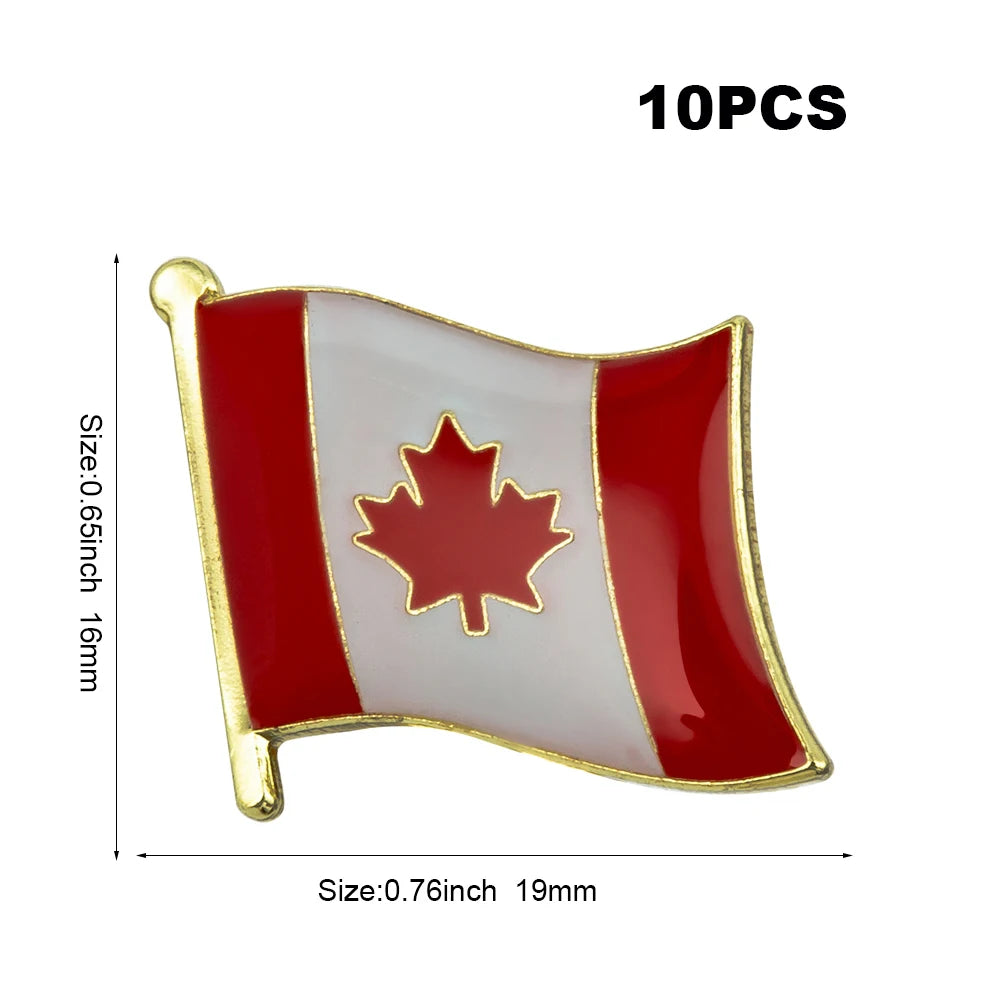 10pcs a lot   Flag Laple Pin Badge Brooch Cambodia Canada Czech Rep. Zimbabwe Kuwait Croatia Kenya Kazakhstan Haiti