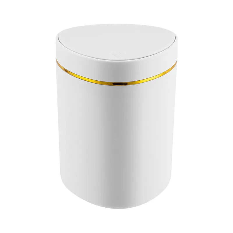 Small Trash Can with Lid Plastic Press Type Step On Wastebasket for Office Dorm Bedroom Bathroom Kitchen Car Desktop