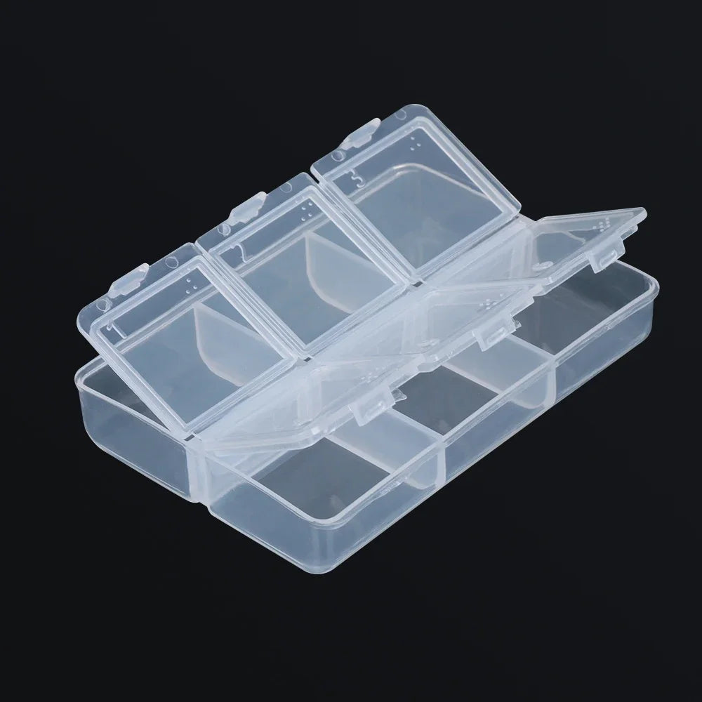 1pc Small Plastic Home Items Sundries Organizer Case Transparent Storage Box Jewelry Beads Container Fishing Tools Storage Box