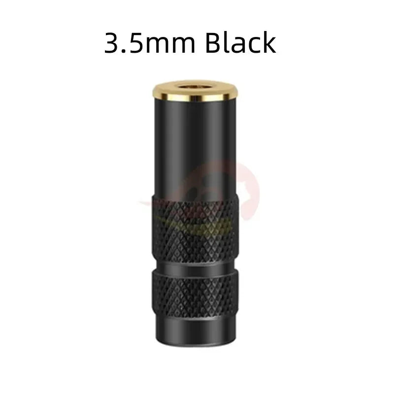 2.5 3.5 Female Jack Headphone Plug 1/8" 4 Pole Consumer Electronics Audio Connector For Soldering Earphone Cable Aluminum Alloy