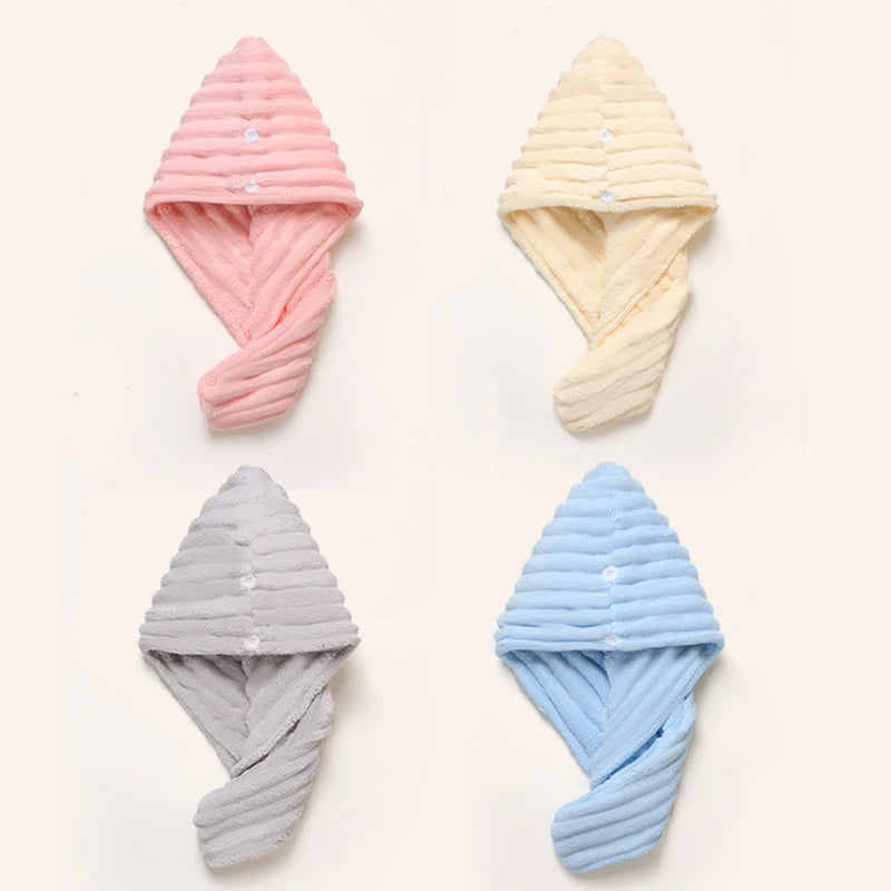 Ultra fine fiber towel wrapped and thickened Ladies' dry hair cap Thick and highly absorbent headscarf for wiping hair