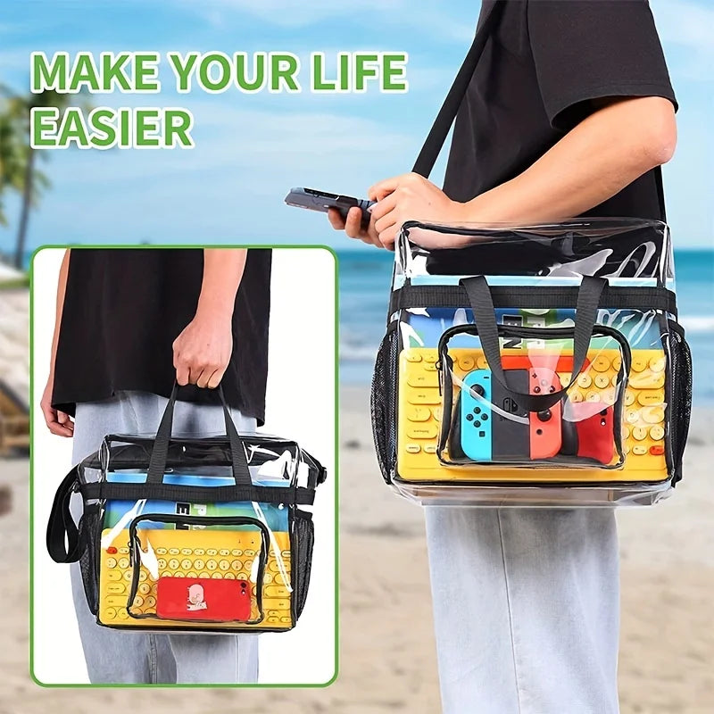 Men's Women's Cosmetic Bag Transparent Waterproof Large-Capacity Lipstick Toiletries Skin Care Products Organizer Makeup Bag